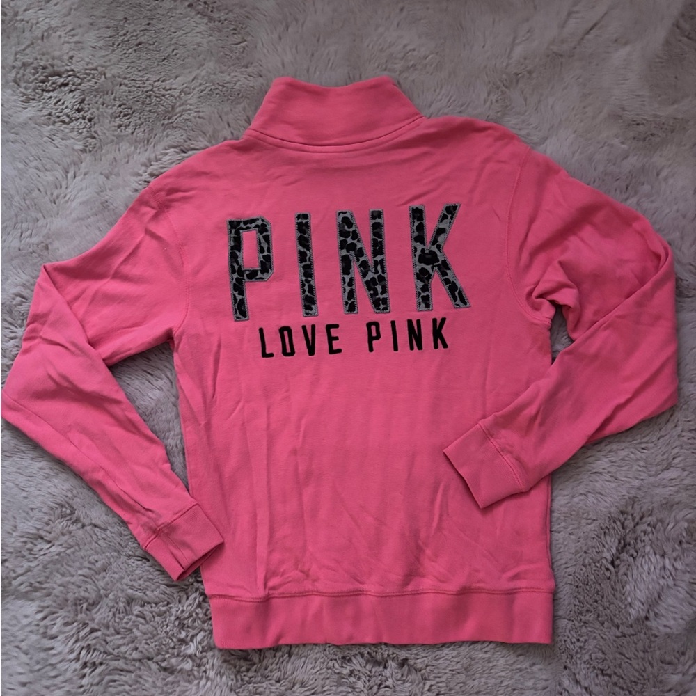 Victoria's Secret PINK Half Zip Sweatshirt Retro Y2K